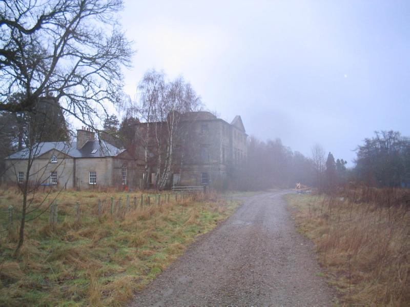 Tarbat House and stables looking northeast