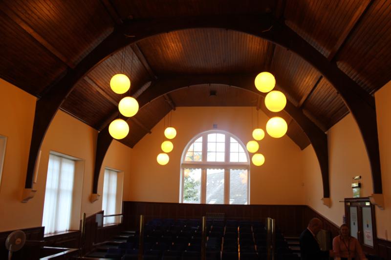 Interior of courtroom, Dunoon Sheriff Court and Justice of the Peace Court.