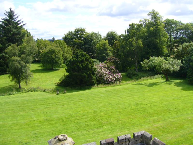 Overlooking site of lake east of tower
