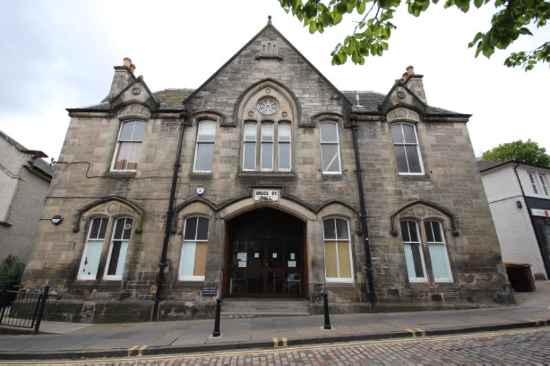 37-39 Bruce Street, principal elevation looking west, during daytime, on a cloudy day
