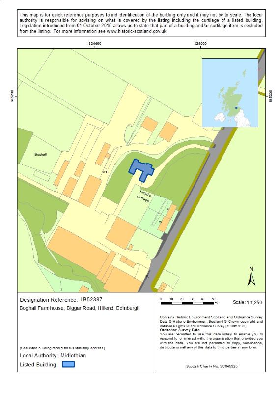 Map of Boghall Farmhouse, Biggar Road, Hillend, Edinburgh