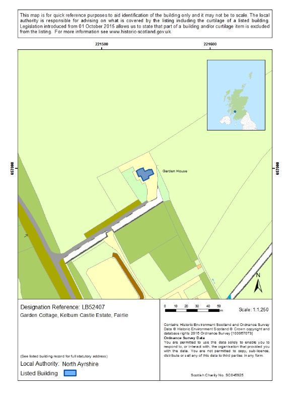 Map of Garden Cottage, Kelburn Castle Estate, Fairlie 