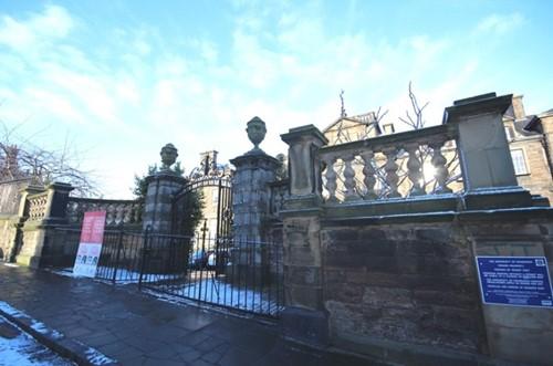 Drummond Street elevation, University of Edinburgh, Gatepiers and Flanking Walls to Old Infirmary at Main Entrance of 1 Drummond Street, Edinburgh