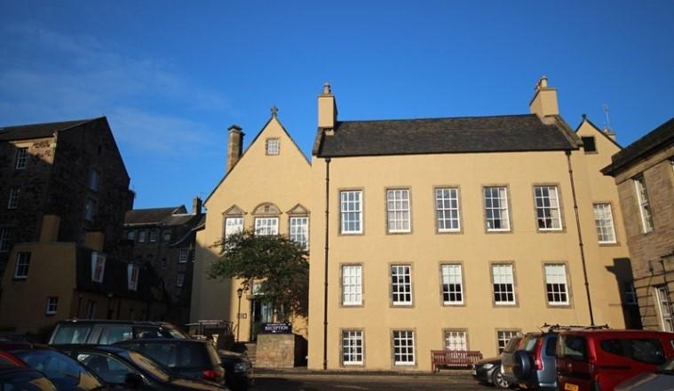 South elevation, University of Edinburgh, Moray House, Including Gates, Gatepiers, Porters Lodge and Summerhouse, 174 Canongate, Edinburgh