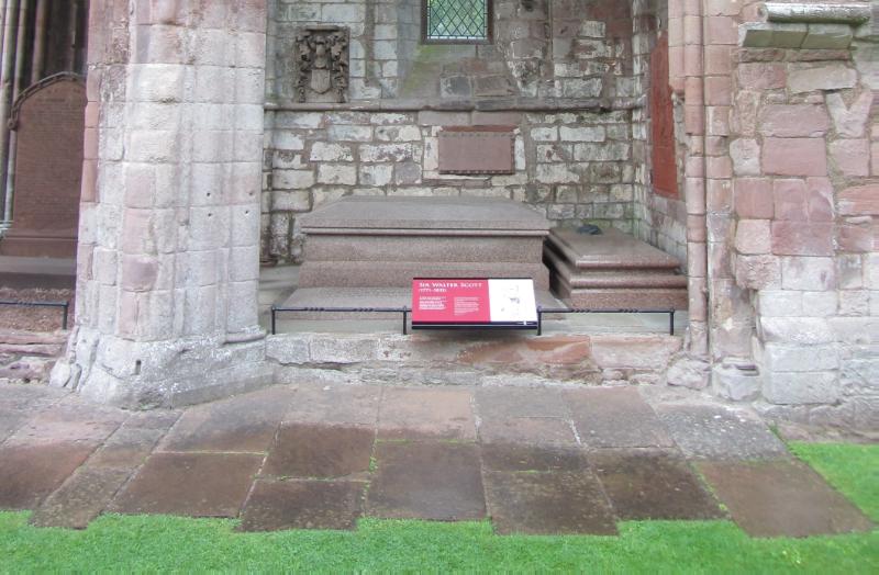 Tomb of Sir Walter Scott and family members, Dryburgh Abbey.