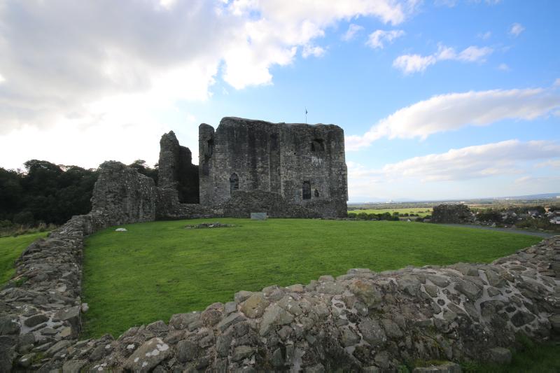 Dundonald Castle, looking west, during daytime, on a clear day.