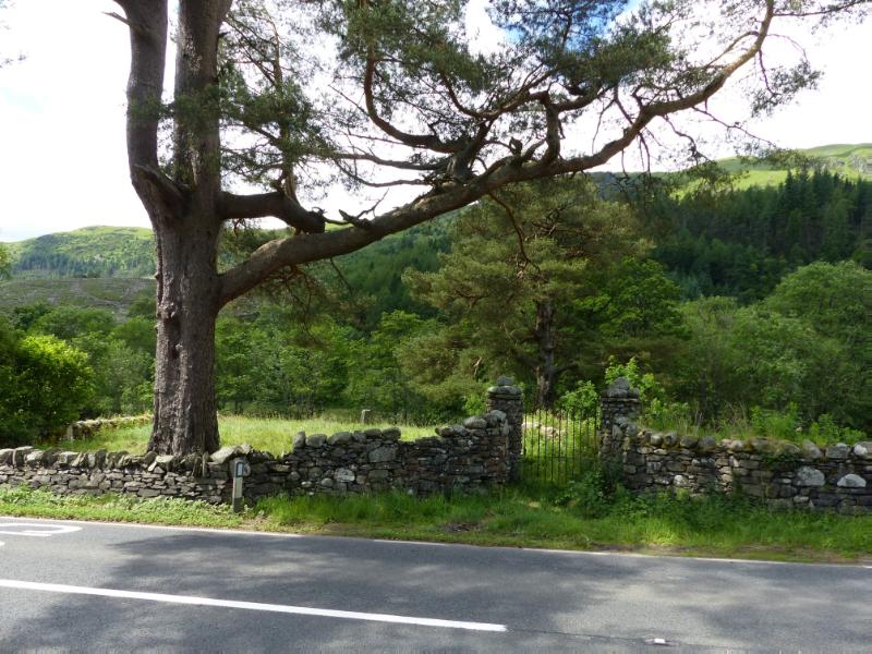 Loch Lubnaig, St Bride's Chapel, looking west, during daytime, on a clear sunny day. 