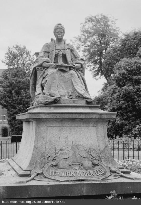 General view of Statue of Isabella Elder, Elder Park, Glasgow.