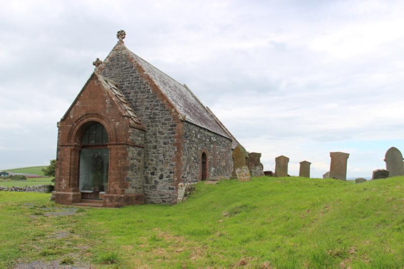 Kirkmadrine, site of Kirkmadrine Church looking east, on a cloudy day.