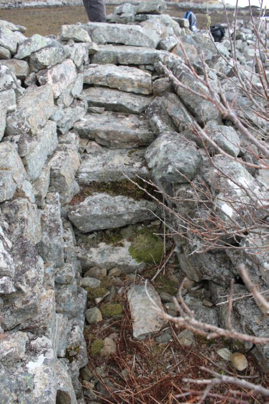 An Dun, broch 360m WSW of Kylestrone, view of the internal staircase.
