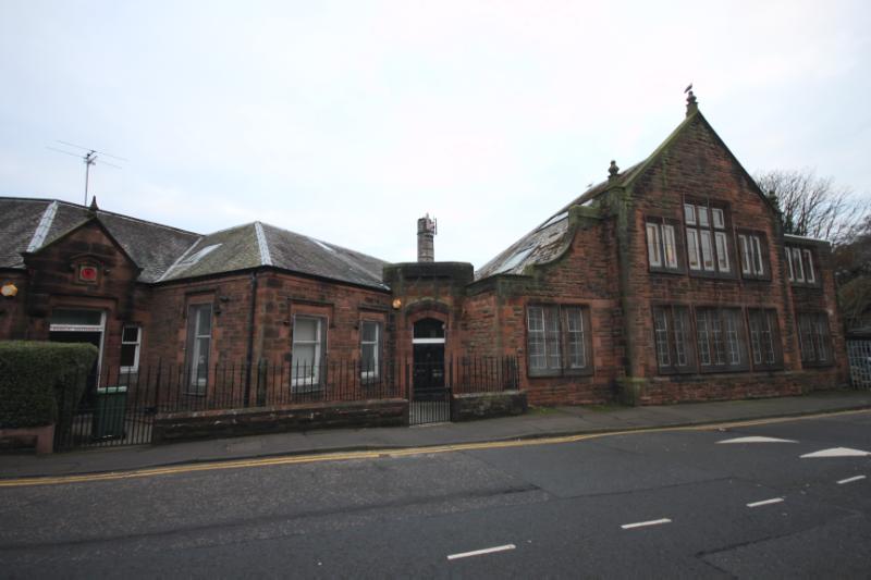 View of principal (north) elevation on Warriston Road looking south, during daytime, on overcast day. 