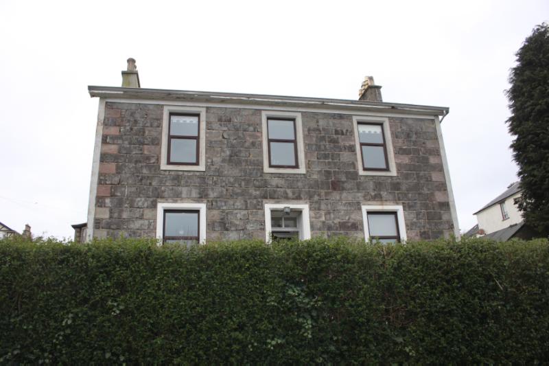 1 Alma Terrace, principal (east) elevation, looking west, during daytime, on overcast day. 