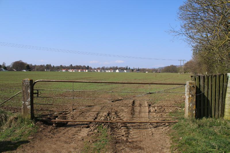 Site of The Welton, unenclosed settlement and souterrains 405m and 460m WSW of, looking west on a clear d