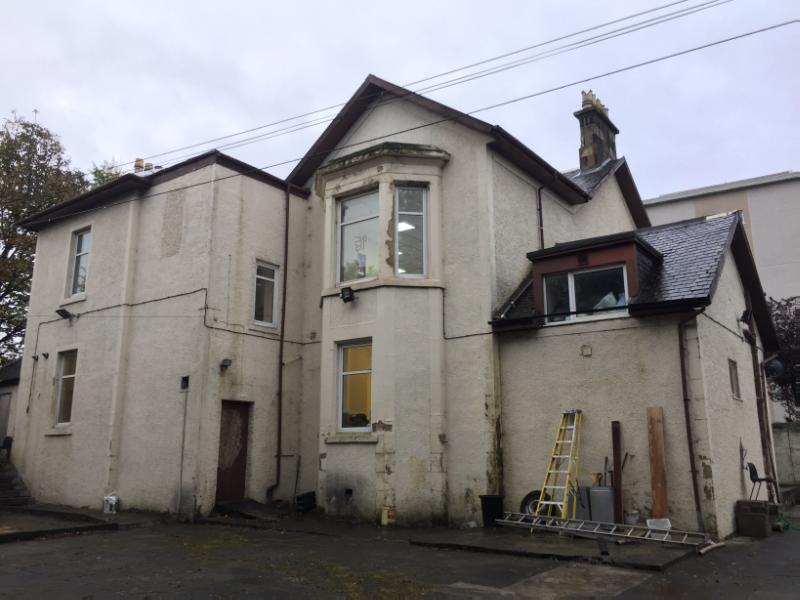 32 St Andrews Drive, rear (north) elevation looking south, during daytime on overcast day.