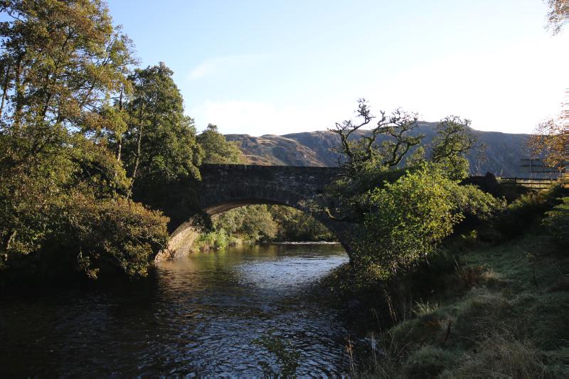 East elevation of Newton military road bridge looking west on a clear day. 