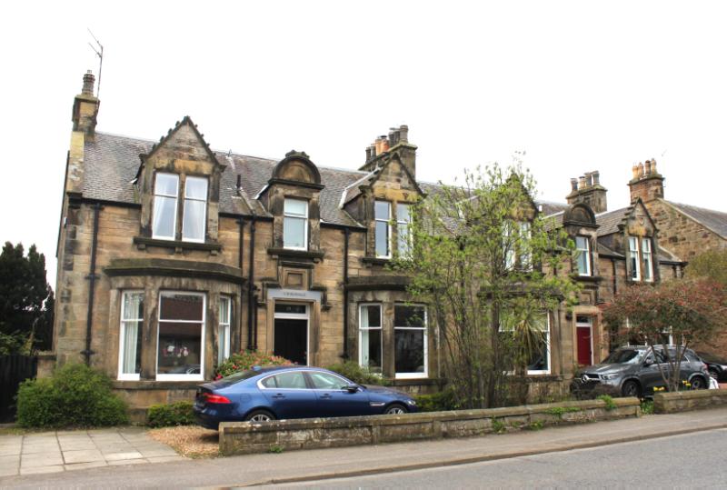 71 and 73 Bonnyrigg Road, principal elevation, looking southeast, during daytime.