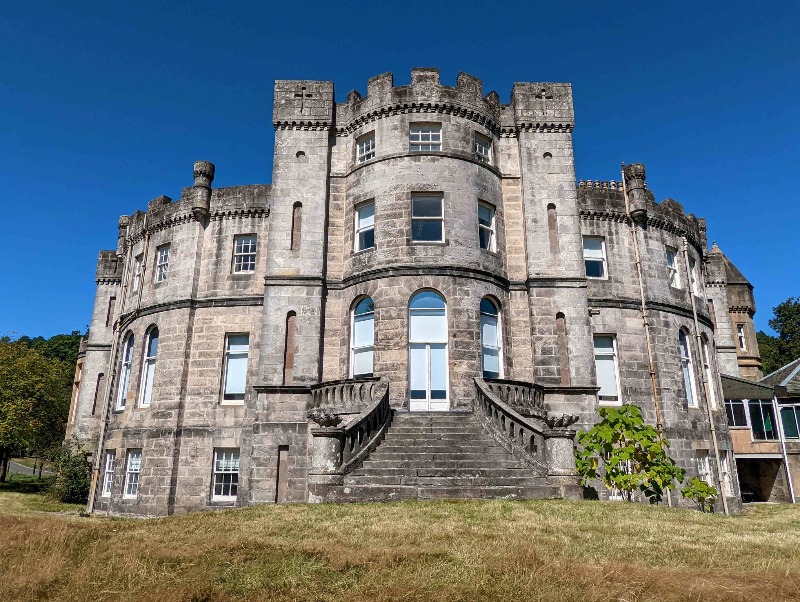 University of Stirling (Airthrey Castle), Airthrey Castle, photographed from the southeast, on clear day with blue sky.   
